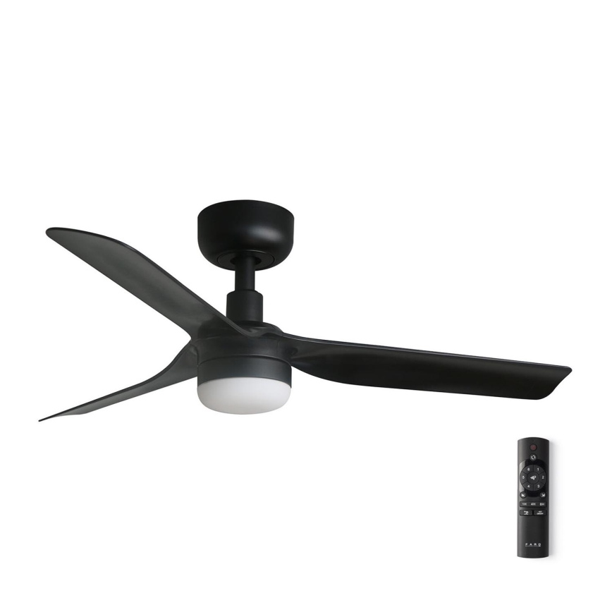 FARO 33822-1TW - Dimmbarer LED-Deckenventilator MINI PUNT S LED/10W 2700/4000/6000K schwarz d 90 cm + Fernbedienung