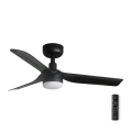 FARO 33822-1TW - LED-dimmbarer Deckenventilator MINI PUNT S mit LED/10W 2700/3000/4000K, schwarz, Ø 90 cm + Fernbedienung