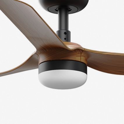 FARO 33823WT-1TW - Dimmbarer LED-Deckenventilator MINI PUNT S LED/10W/230V 2700/4000/6000K braun/schwarz d 90 cm Wi-Fi Tuya + Fernbedienung