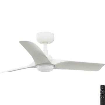 FARO 33824-1TW - Dimmbarer LED-Deckenventilator HEY S LED/10W/230V 2700/3000/4000K weiß Ø 90 cm + Fernbedienung