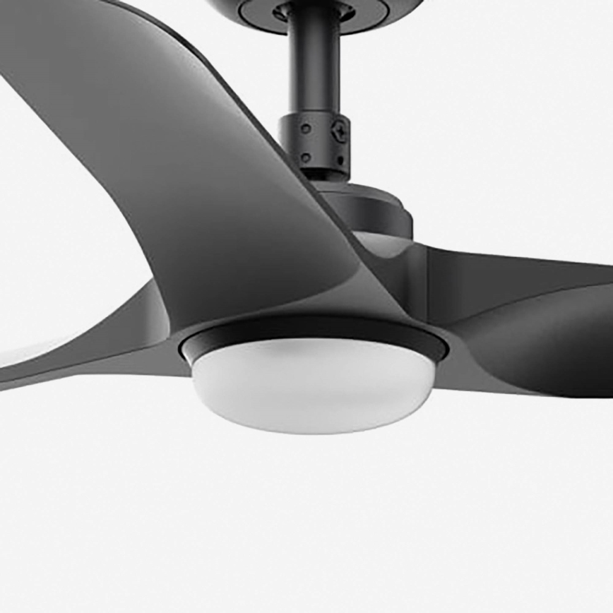 FARO 33825-1TW - Dimmbarer LED-Deckenventilator HEY S LED/10W/230V 2700/3000/4000K schwarz Ø 90 cm + Fernbedienung