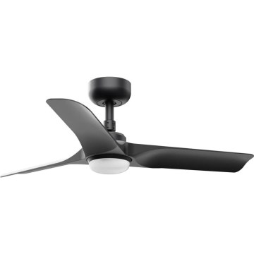 FARO 33825WT-1TW - Dimmbarer LED-Deckenventilator HEY S LED/10W/230V 2700/4000/6000K schwarz d 90 cm Wi-Fi Tuya + Fernbedienung