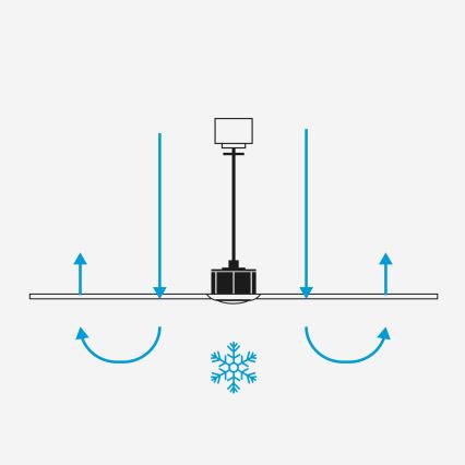 FARO 33826 - Deckenventilator HEY TUB S weiß d 90 cm + Fernbedienung