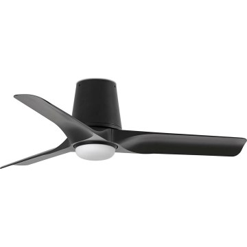 FARO 33827WT-1TW - Dimmbarer LED-Deckenventilator HEY TUB S LED/10W/230V 2700/4000/6000K schwarz d 90 cm Wi-Fi Tuya + Fernbedienung