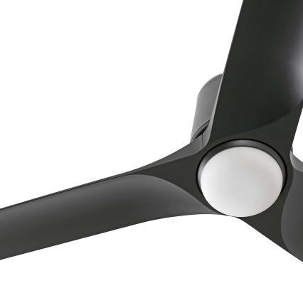FARO 33827WT1S - LED-dimmbarer Deckenventilator HEY TUB S LED/10W/230V 2700/3000/4000K Ø 90 cm schwarz Wi-Fi Tuya + Fernbedienung