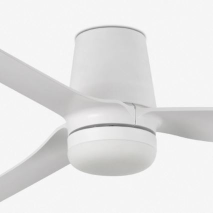 FARO 33828WT1S - LED-dimmbarer Deckenventilator PUNT TUB M LED/18W/230V 2700/3000/4000K Ø 132 cm weiß Wi-Fi Tuya + Fernbedienung