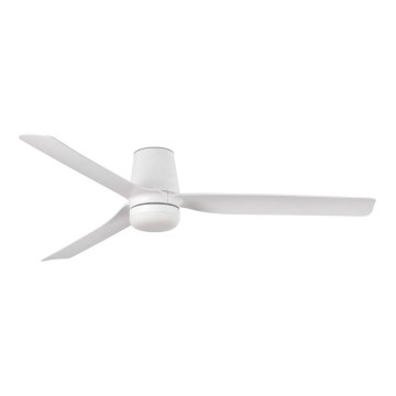 FARO 33828WT1S - LED-dimmbarer Deckenventilator PUNT TUB M LED/18W/230V 2700/3000/4000K Ø 132 cm weiß Wi-Fi Tuya + Fernbedienung