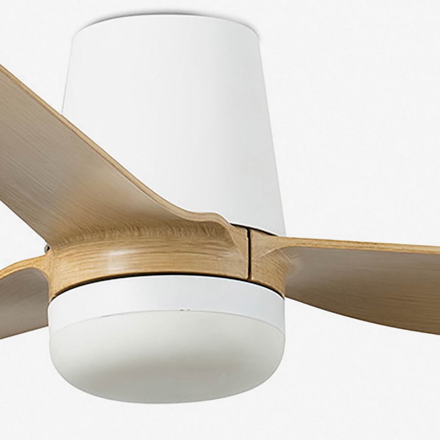 FARO 33829-1TW - LED-dimmbarer Deckenventilator PUNT TUB M LED/18W/230V 2700/3000/4000K Ø 130 cm weiß/braun + Fernbedienung
