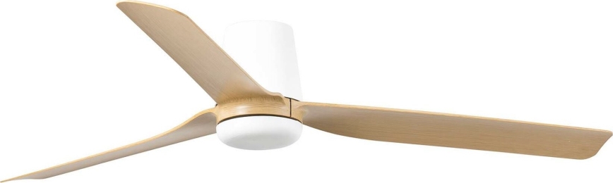 FARO 33829WT - Deckenventilator PUNT TUB M braun/weiß d 132 cm Wi-Fi Tuya + Fernbedienung