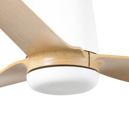 FARO 33829WT - Deckenventilator PUNT TUB M braun/weiß d 132 cm Wi-Fi Tuya + Fernbedienung