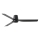 FARO 33830 - Deckenventilator PUNT TUB M schwarz d 130 cm + Fernbedienung