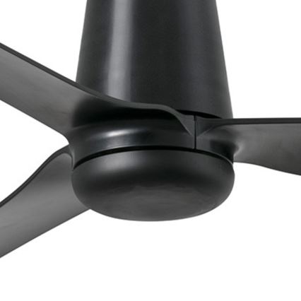 FARO 33830 - Deckenventilator PUNT TUB M schwarz d 130 cm + Fernbedienung