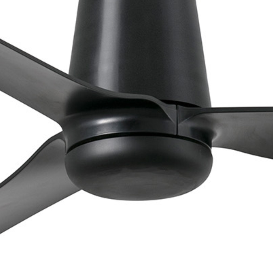 FARO 33830 - Deckenventilator PUNT TUB M schwarz d 130 cm + Fernbedienung