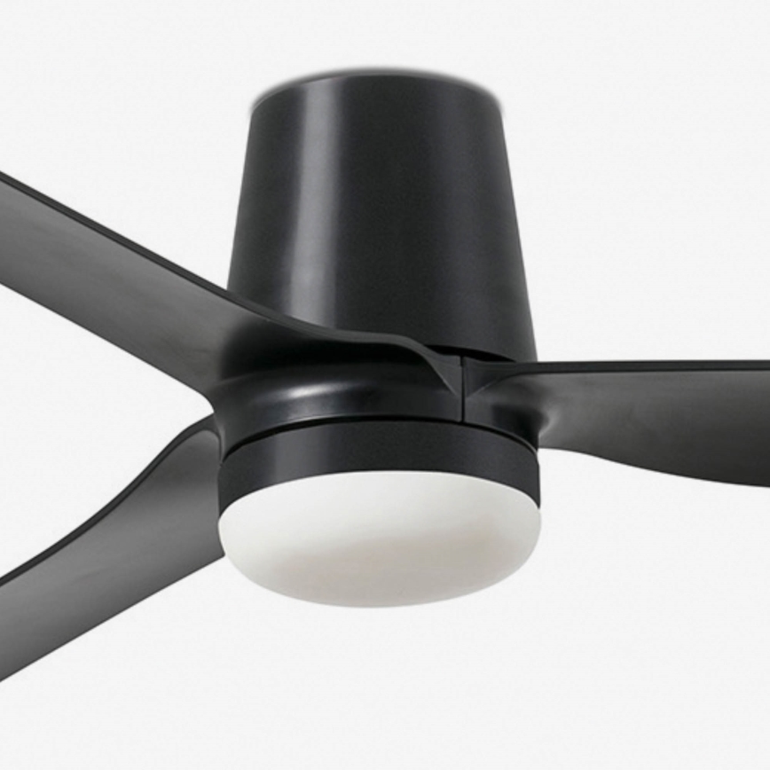 FARO 33830WT-1TW - Dimmbarer LED-Deckenventilator PUNT TUB M LED/18W/230V 3000/4200/6500K schwarz d 132 cm Wi-Fi Tuya + Fernbedienung