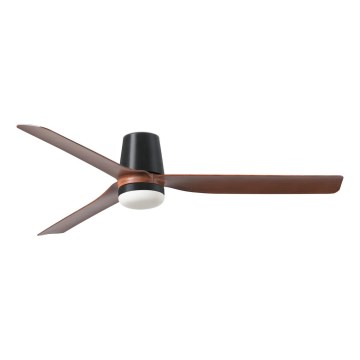 FARO 33831-1TW - Dimmbarer LED-Deckenventilator PUNT TUB M LED/18W/230V 3000/4200/6500K d 130 cm braun/schwarz + Fernbedienung