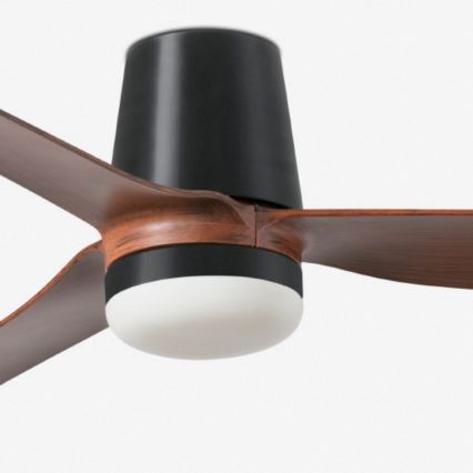 FARO 33831-1TW - LED-dimmbarer Deckenventilator PUNT TUB M LED/18W/230V 2700/3000/4000K Ø 130 cm braun/schwarz + Fernbedienung