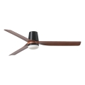 FARO 33831-1TW - LED-dimmbarer Deckenventilator PUNT TUB M LED/18W/230V 2700/3000/4000K Ø 130 cm braun/schwarz + Fernbedienung