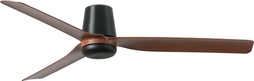 FARO 33831WT - Deckenventilator PUNT TUB M braun/schwarz d 132 cm Wi-Fi Tuya + Fernbedienung