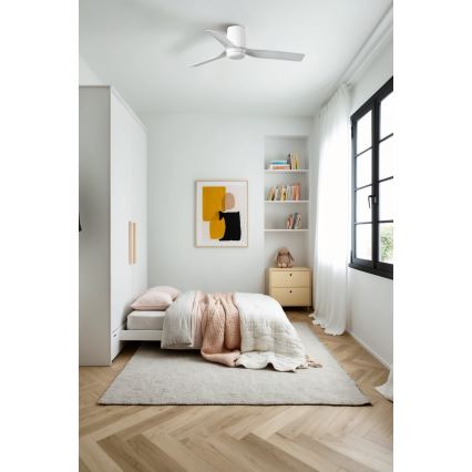 FARO 33832 - Deckenventilator MINI PUNT TUB S weiß d 90 cm + Fernbedienung