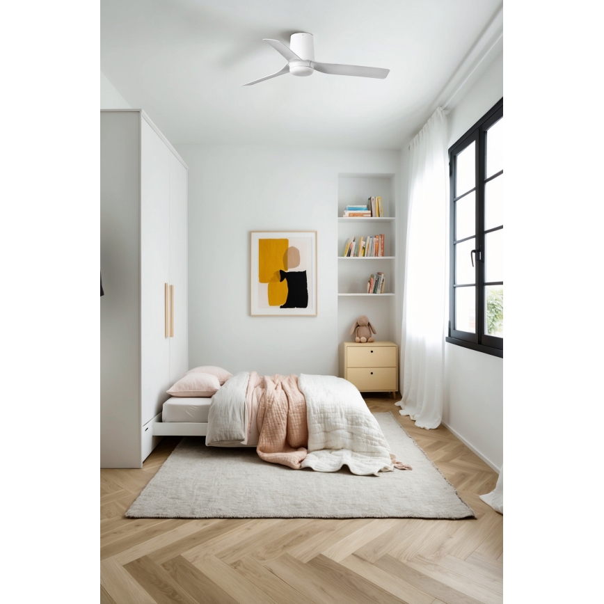 FARO 33832 - Deckenventilator MINI PUNT TUB S weiß d 90 cm + Fernbedienung