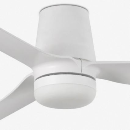 FARO 33832WT-1TW - Dimmbarer LED-Deckenventilator MINI PUNT TUB S LED/10W/230V 2700/4000/6000K weiß d 90 cm Wi-Fi Tuya + Fernbedienung