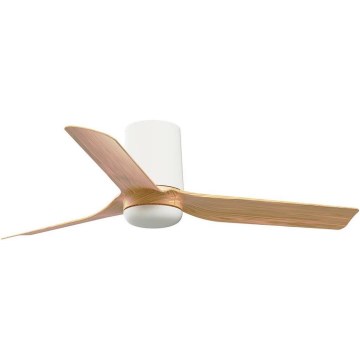 FARO 33833WT - Deckenventilator MINI PUNT TUB S braun/weiß d 90 cm Wi-Fi Tuya + Fernbedienung
