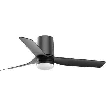 FARO 33834-1TW - Dimmbarer LED-Deckenventilator MINI PUNT TUB S LED/10W/230V 2700/4000/6000K d 90 cm schwarz + Fernbedienung