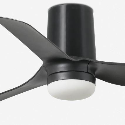 FARO 33834-1TW - Dimmbarer LED-Deckenventilator MINI PUNT TUB S LED/10W/230V 2700/4000/6000K d 90 cm schwarz + Fernbedienung