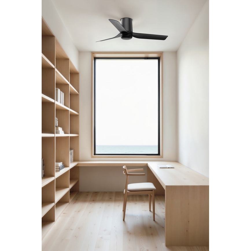 FARO 33834 - Deckenventilator MINI PUNT TUB S schwarz d 90 cm + Fernbedienung