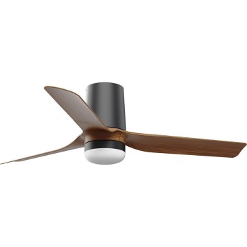 FARO 33835-1TW - Dimmbarer LED-Deckenventilator MINI PUNT TUB S LED/10W/230V 2700/4000/6000K d 90 cm braun/schwarz + Fernbedienung