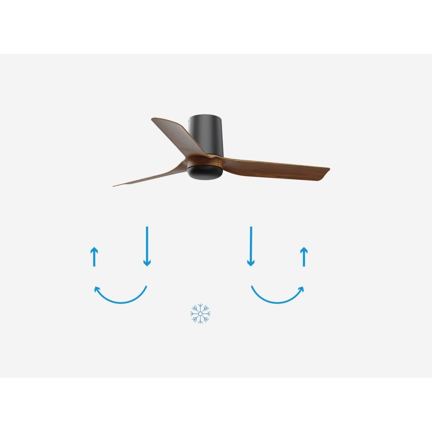 FARO 33835 - Deckenventilator MINI PUNT TUB S braun/schwarz d 90 cm + Fernbedienung