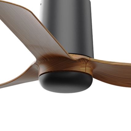FARO 33835WT - Deckenventilator MINI PUNT TUB S braun/schwarz d 90 cm Wi-Fi Tuya + Fernbedienung