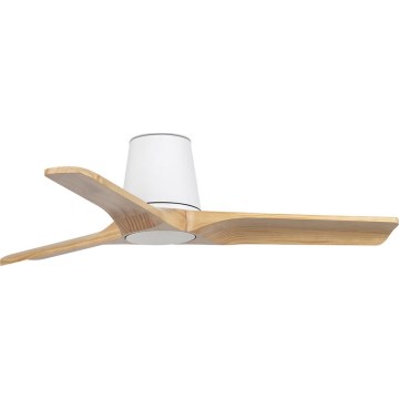 FARO 33836 - Deckenventilator HEYWOOD TUB S Kiefer/weiß d 90 cm + Fernbedienung