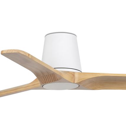 FARO 33836WT - Deckenventilator HEYWOOD TUB S Kiefer/weiß d 90 cm Wi-Fi Tuya + Fernbedienung