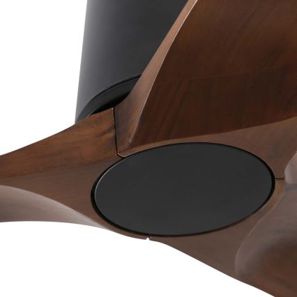FARO 33837WT - Deckenventilator HEYWOOD TUB S Kiefer/schwarz d 90 cm Wi-Fi Tuya + Fernbedienung