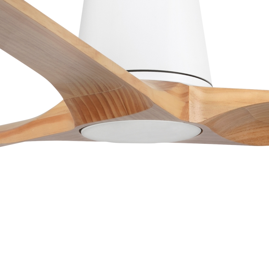 FARO 33838 - Deckenventilator HEYWOOD TUB L Kiefer/weiß d 132 cm + Fernbedienung