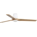 FARO 338381S - LED-dimmbarer Deckenventilator HEYWOOD TUB L LED/10W/230V 2700/3000/4000K Ø 132 cm Holz/weiß + Fernbedienung