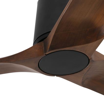 FARO 33839 - Deckenventilator HEYWOOD TUB L Kiefer/Schwarz Ø 132 cm + Fernbedienung