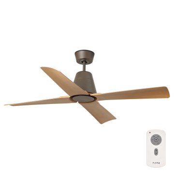 FARO 34106 - Deckenventilator TYPHOON M braun d 130 cm IP44 + Fernbedienung