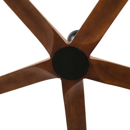 FARO 34190WT - Deckenventilator BIGWOOD XL Kiefer/Schwarz Ø 200 cm Wi-Fi Tuya + Fernbedienung