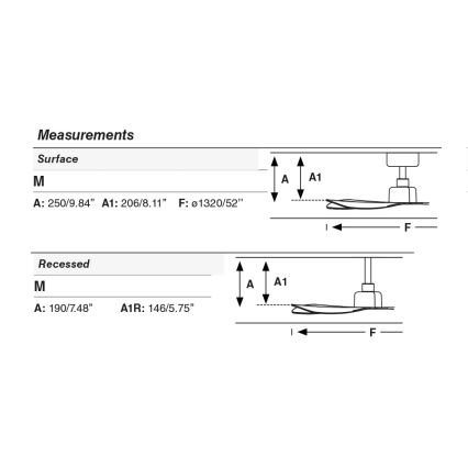 FARO 34194 - Deckenventilator ROCKER M Ø 132 cm weiß + Fernbedienung
