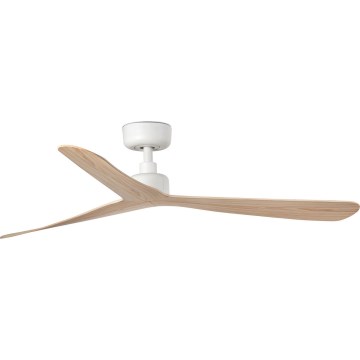FARO 34195WT - Deckenventilator ROCKER M Ø 132 cm beige/weiß Wi-Fi Tuya + Fernbedienung
