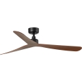 FARO 34197WT - Deckenventilator ROCKER M Ø 132 cm braun/schwarz Wi‑Fi Tuya + Fernbedienung