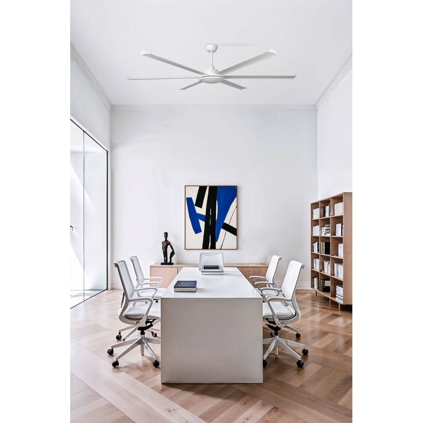 FARO 34202-130 - LED-Deckenventilator ROTTERDAM XL LED/32W/230V weiß d 200 cm + Fernbedienung