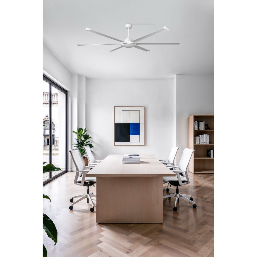 FARO 34202 - Deckenventilator ROTTERDAM XL weiß d 200 cm + Fernbedienung