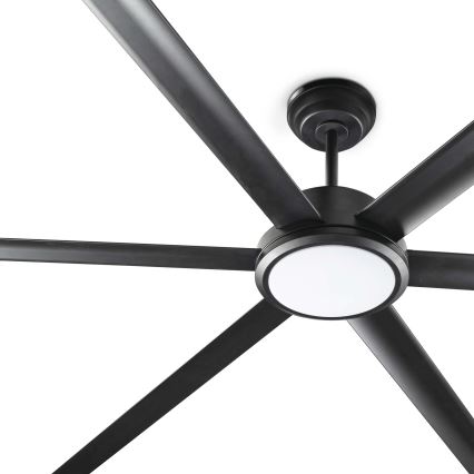 FARO 34207-130 - Dimmbarer LED-Deckenventilator ROTTERDAM XXL LED/32W/230V schwarz d 250 cm + Fernbedienung