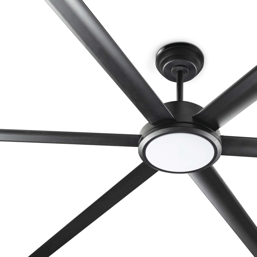 FARO 34207-130 - Dimmbarer LED-Deckenventilator ROTTERDAM XXL LED/32W/230V schwarz d 250 cm + Fernbedienung
