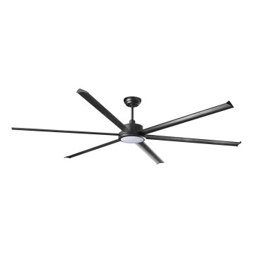 FARO 34207-130 - Dimmbarer LED-Deckenventilator ROTTERDAM XXL LED/32W/230V schwarz d 250 cm + Fernbedienung