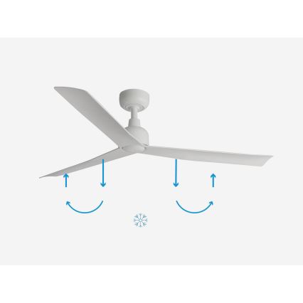 FARO 34274 - Deckenventilator MARINE M weiß d 125 cm IP44 + Fernbedienung