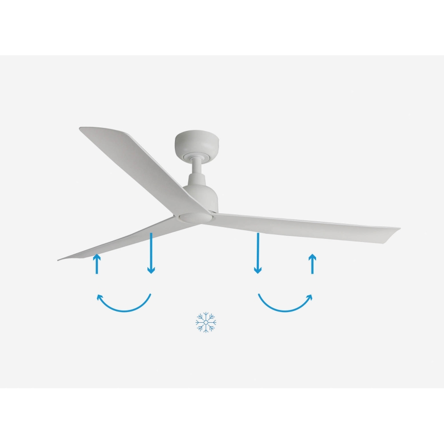 FARO 34274 - Deckenventilator MARINE M weiß d 125 cm IP44 + Fernbedienung